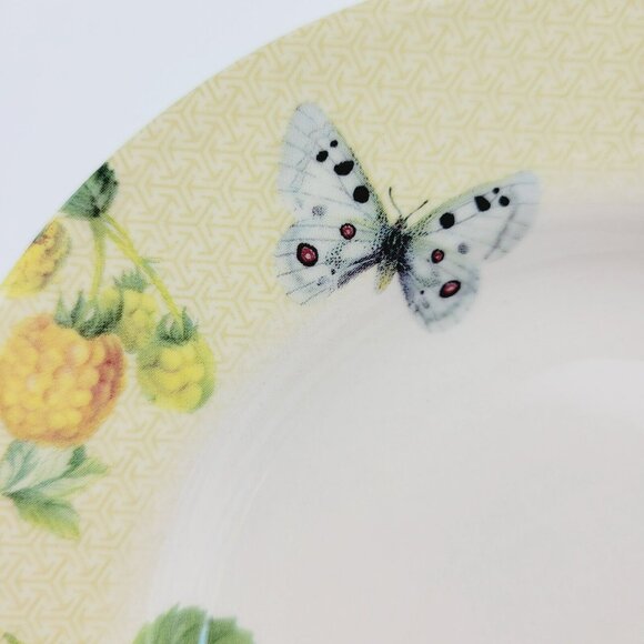 Spode Fruit Haven Bread Plate Butterfly Bee Fruit & Leaves, Fall Autumn Dishes - Picture 4 of 13